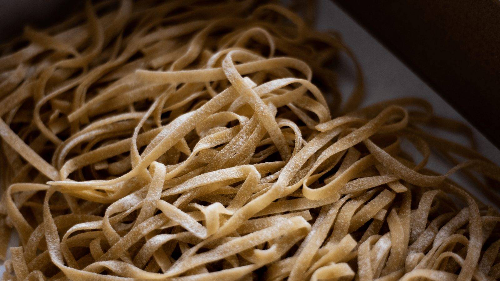 Verse tagliatelle, net gemaakt