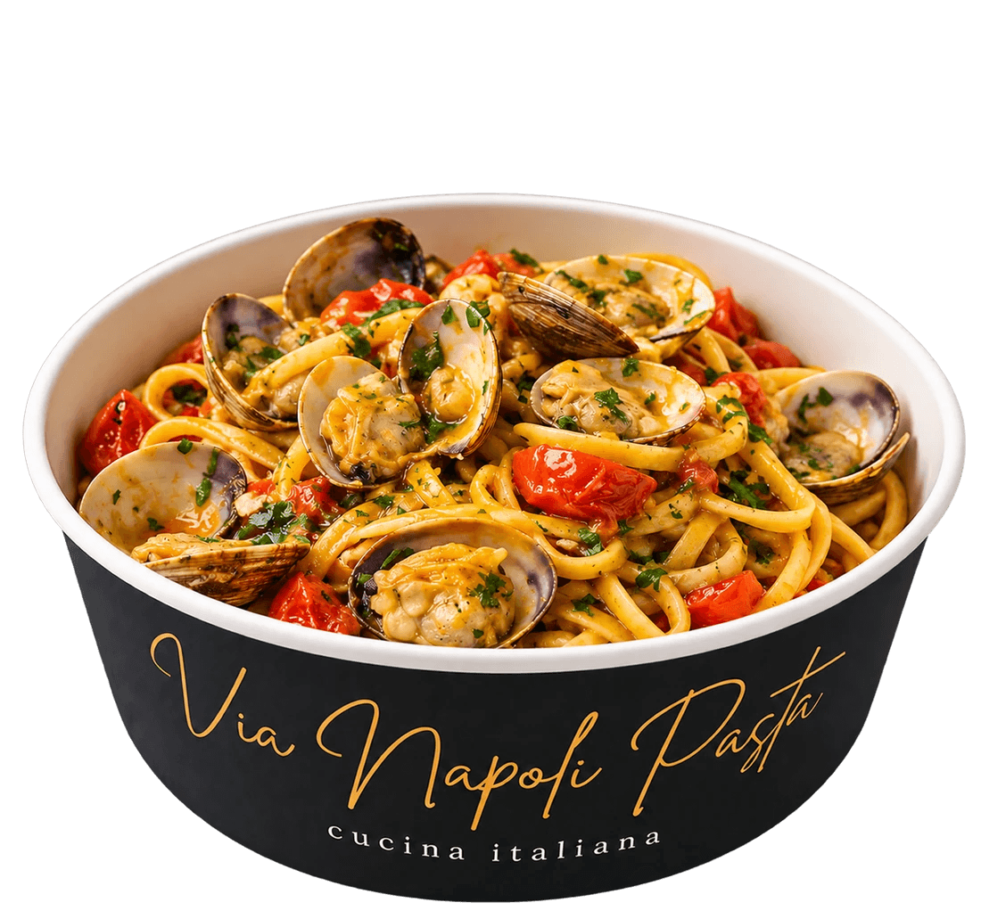 Vongole: spaghetti met zeeschelpjes en kerstomaten
